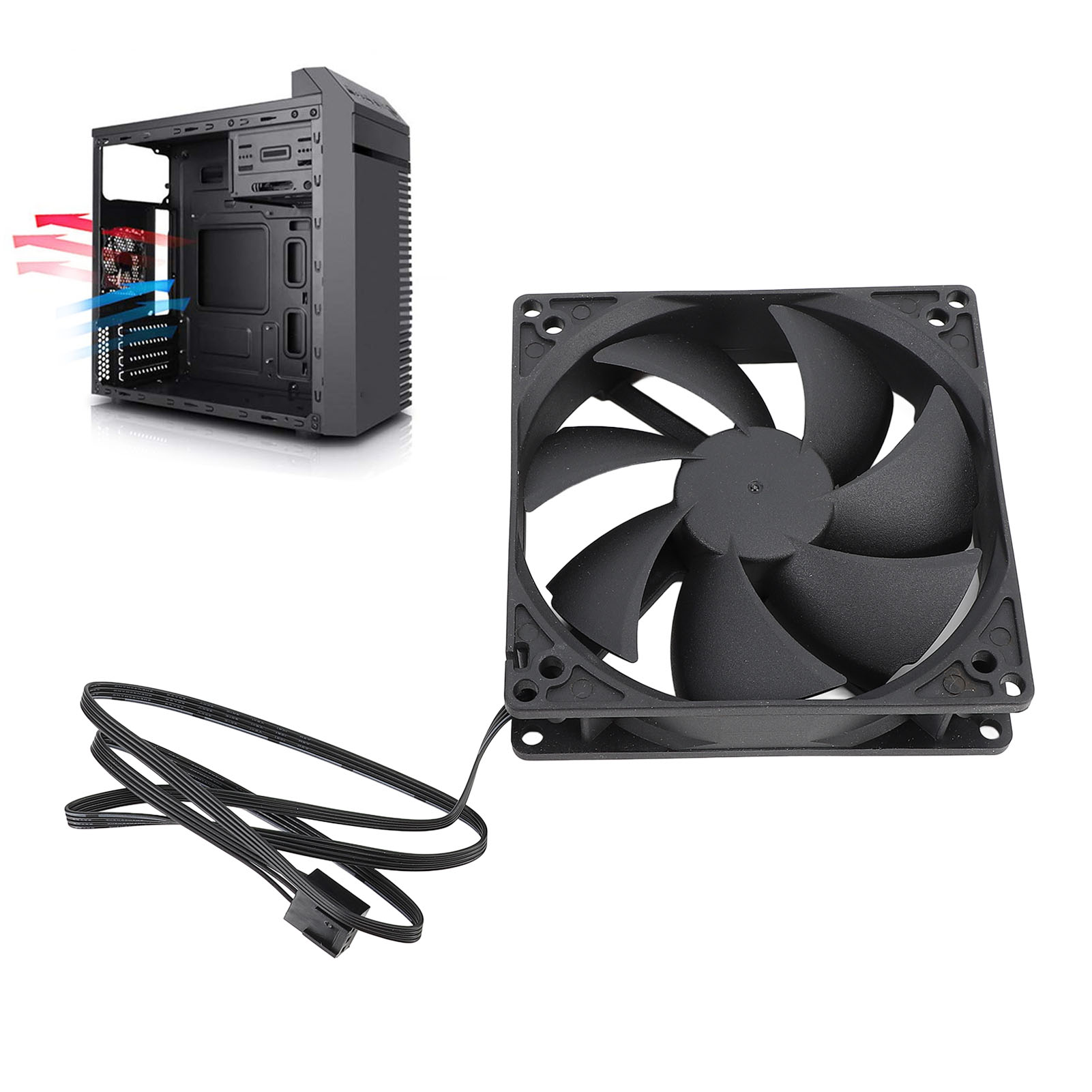 Esports Gaming Fan - 100mm PC PWM ventilateur de boîtier