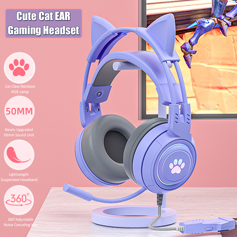 Esports Gaming Headphones - Casque de jeu d'oreille de chat