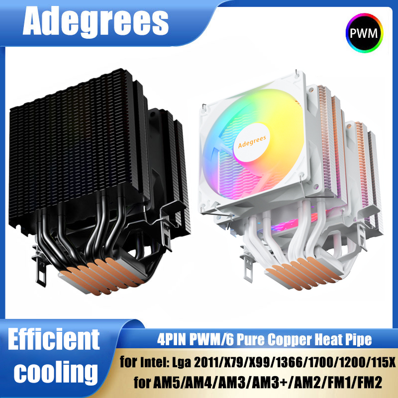 Esports Gaming Fan - Refroidisseur d'air pour CPU AM4, 6