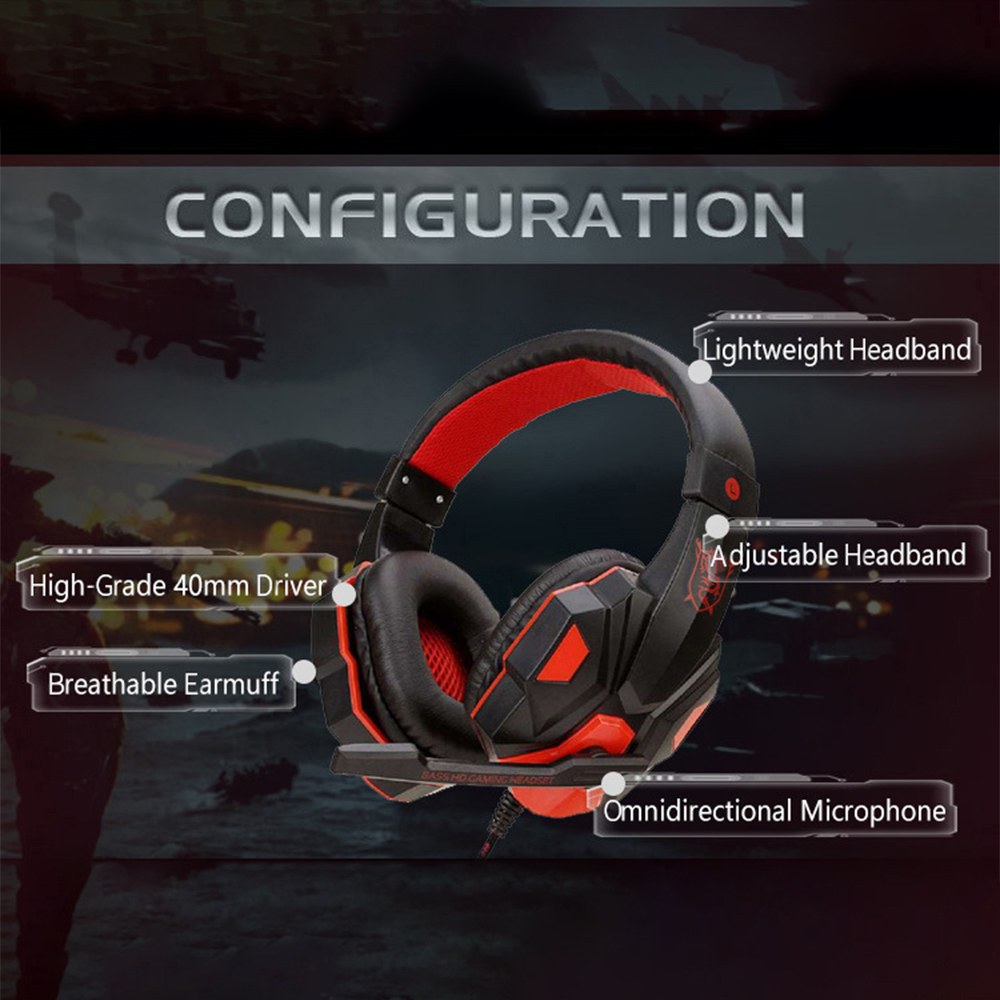 Casque de jeu filaire avec mic - Esports Gaming Headphones avis et prix