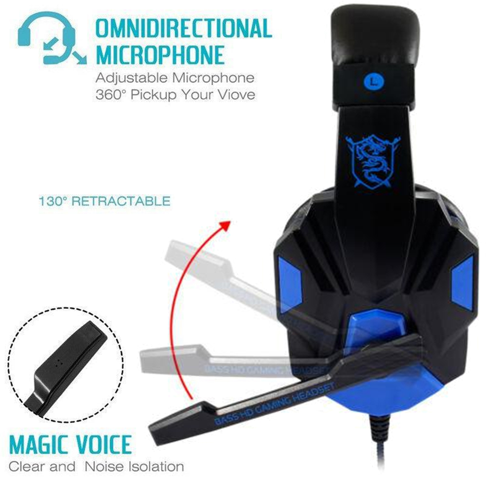 Casque de jeu filaire avec mic - Esports Gaming Headphones avis et prix